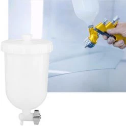 YD 400ml Pistolet Pot Side Feed Plastic Paint Cup Pour W101 W71 R-2 K-2 F-2 Pistolet
