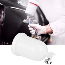 YD 400ml Pistolet Pot Side Feed Plastic Paint Cup Pour W101 W71 R-2 K-2 F-2 Pistolet -Pistolet à peinture Soldes 63644245 4