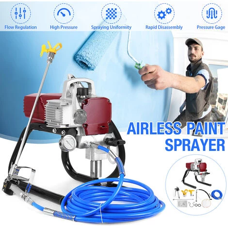 DOERSUPP 1800W Pulvérisateur De Peinture Sans Air Pulvérisateur Haute Pression Pulvérisateur De Peinture Machine De Peinture Prise SA 4 DOERSUPP 1800W Pulvérisateur De Peinture Sans Air Pulvérisateur Haute Pression Pulvérisateur De Peinture Machine De Peinture Prise SA – Image 4