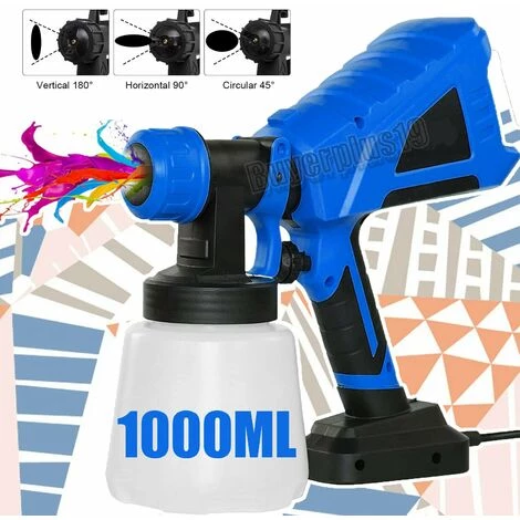 DAY PLUS 550Watt NOUVEAU Pistolet Pulvérisateur électrique Avancé Pulvérisateur De Peinture Portable Avec 3 Modèles De Pulvérisation Et 1000 Ml/min Pulvérisateur De Peinture 1000 Ml Réservoir Amovible Bouton De Valve Réglable Pulvérisateur De Peinture De Clôture 1 DAY PLUS 550Watt NOUVEAU Pistolet Pulvérisateur électrique Avancé Pulvérisateur De Peinture Portable Avec 3 Modèles De Pulvérisation Et 1000 Ml/min Pulvérisateur De Peinture 1000 Ml Réservoir Amovible Bouton De Valve Réglable Pulvérisateur De Peinture De Clôture