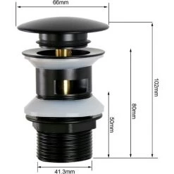 AOUGO Bonde De Lavabo Pop Up, Bonde De Vidage Pop Up Automatique, Universelle Bonde écoulement, Pop Up Valve Bonde De Vidage Lavabo Pour Evier Ou Lavabo Accessoire De Salle De Bain, Noir -Pistolet à peinture Soldes 63966861 4