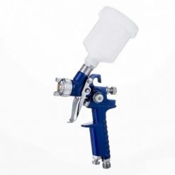 Outillage Pistolet à Peinture Pneumatique HVLP Pistolet Pulvérisateur Professionnel Avec Godet En Plastique De 125ml Et Buses Rotative En Acier Inoxydable 1.0 Mm Spray Gun (1.0mm) LangRay