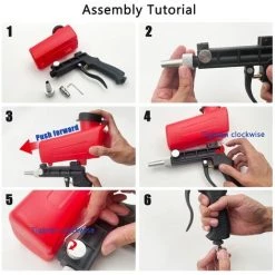 GRID COOL Sandblaster Kit Pistolet à Sable Pour Enlever La Peinture, La Rouille, La Rouille Et Les Surfaces Propres -Pistolet à peinture Soldes 64083611 3