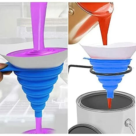 EAUDACè Lot De 100 Filtres à Peinture Jetables En Papier Avec 1 Entonnoir En Silicone, Filtre En Résine Avec Maille Fine En Nylon Pour Automobile, Pistolets Pulvérisateurs, Arts Et Travaux Manuels 2 EAUDACè Lot De 100 Filtres à Peinture Jetables En Papier Avec 1 Entonnoir En Silicone, Filtre En Résine Avec Maille Fine En Nylon Pour Automobile, Pistolets Pulvérisateurs, Arts Et Travaux Manuels – Image 2