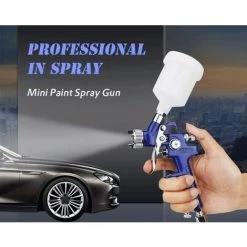 CARILLONSàVENT Pistolet Pulvérisateur Pour Peinture HVLP 1,0 Mm Pistolet Pulvérisateur Pistolet à Peinture Avec Réservoir Airbrush Kit Aérographe,Carivent -Pistolet à peinture Soldes 64138403 4