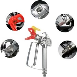 LIFCAUSAL Pistolet à Peinture Sans Air Haute Pression 3600PSI Avec Buse De Pulvérisation 517 Et Protection De Buse Pour Pulvérisateur à Pompe Graco Wagner Titan Et Machine De Pulvérisation Sans Air -Pistolet à peinture Soldes 64392614 3