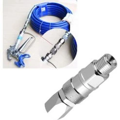 Professionnel Coupleur Aérographe Accessoires, 1/4'' Connecteur De Tuyau De Pistolet De Pulvérisation Joint Tournant En Acier Inoxydable Pour Pistolet Airless Haute Pression GrooFoo