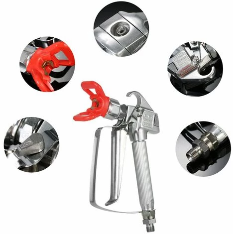 BEARSU Pistolet à Peinture Sans Air 3600PSI Avec Protège-buse Pour Pulvérisateur à Pompe Wagner Titan Et Machine De Pulvérisation Sans Air 5 BEARSU Pistolet à Peinture Sans Air 3600PSI Avec Protège-buse Pour Pulvérisateur à Pompe Wagner Titan Et Machine De Pulvérisation Sans Air – Image 5