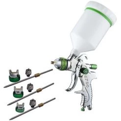 BDD Kit De Peinture En Aérosol Pneumatique Pistolet Pulvérisateur à Pot De Peinture Pneumatique (vert)