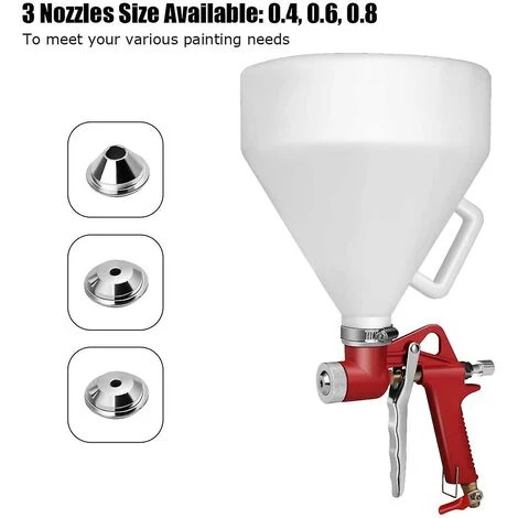 BDD Pistolet à Peinture à Trémie D'air Outil De Texture De Peinture Pistolet à Peinture Architectural Polyvalent 5 BDD Pistolet à Peinture à Trémie D'air Outil De Texture De Peinture Pistolet à Peinture Architectural Polyvalent – Image 5