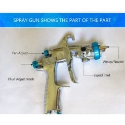 BDD Outil Pneumatique Aérographe (calibre 1.0) Sur Cartouche Peinture Pour Meubles Aérographe Peinture De Finition Automatique -Pistolet à peinture Soldes 65376270 3