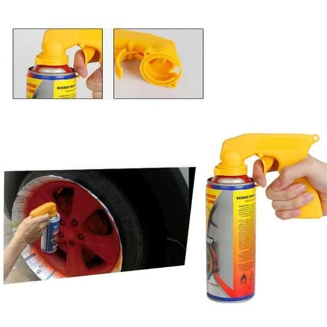 BDD Adaptateur De Pulvérisation Paint Care Poignée De Pistolet Aérosol Outil De Pulvérisation (jaune) 2 BDD Adaptateur De Pulvérisation Paint Care Poignée De Pistolet Aérosol Outil De Pulvérisation (jaune) – Image 2