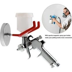 AOUGO Supports De Pistolet à Peinture 2 Pièces Avec Pieds Magnétiques, Accessoires Pour Pistolet à Peinture, Supports Universels Sur étagères Et Autres Surfaces Magnétiques, Rouge -Pistolet à peinture Soldes 65393004 3
