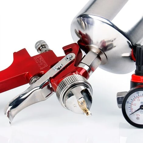Fuienko – Pistolet De Pulvérisation HVLP Par Gravité, 1.4mm, Avec Régulateur D'air, Couche De Base De Peinture Automobile 5 Fuienko – Pistolet De Pulvérisation HVLP Par Gravité, 1.4mm, Avec Régulateur D'air, Couche De Base De Peinture Automobile – Image 5