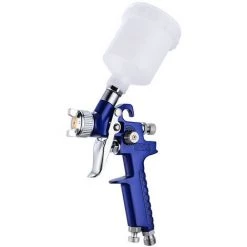OSQI HVLP Pistolet à Pulvérisation D'air Gravity Feed Paint Sprayer Set De Brosses à Air En Acier Inoxydable 1.7 Mm Buse Auto Car Detail Painting Pour Spot Repair Face Paint Airbrush Kit（Port D'admission：G 1/4）