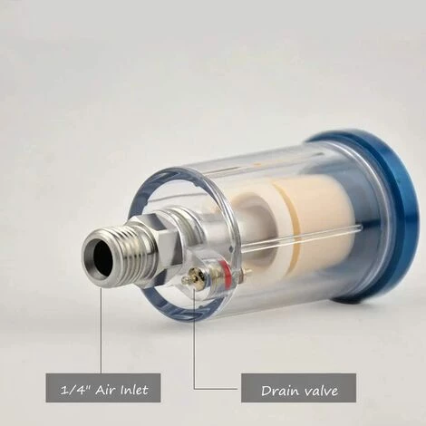 LONVRèE Séparateur D'eau à Air Comprimé 1/4", Mini Séparateur De Filtre à Air Pour Compresseur Pistolet à Peinture Et Autres Outils Pneumatiques (A) 5 LONVRèE Séparateur D'eau à Air Comprimé 1/4", Mini Séparateur De Filtre à Air Pour Compresseur Pistolet à Peinture Et Autres Outils Pneumatiques (A) – Image 5