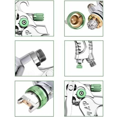 BENOBBY KIDS Professionnel Pistolet à Peinture Haute Pression Kit Pistolet à Pulvérisation D'Air Pistolet A Peinture Pneumatique à Alimentation Par Gravité HVLP 600CC 1.4MM/1.7MM/2.0MM 3 Taille Buses 3 BENOBBY KIDS Professionnel Pistolet à Peinture Haute Pression Kit Pistolet à Pulvérisation D'Air Pistolet A Peinture Pneumatique à Alimentation Par Gravité HVLP 600CC 1.4MM/1.7MM/2.0MM 3 Taille Buses – Image 3