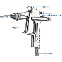 MONLY Pistolet à Peinture - Pistolet Pulvérisateur De Peinture K3 - Pistolet Pneumatique - Pulvérisateur De Peinture Fin - Outil De Pulvérisation De 0,5 Mm - Buse 125 Cc Pour Les Besoins Industriels 9 MONLY Pistolet à Peinture - Pistolet Pulvérisateur De Peinture K3 - Pistolet Pneumatique - Pulvérisateur De Peinture Fin - Outil De Pulvérisation De 0,5 Mm - Buse 125 Cc Pour Les Besoins Industriels -Pistolet à peinture Soldes 65757230 5