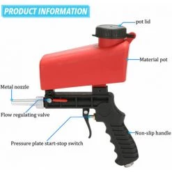 LUCKY-88 Pistolet De Sablage Pneumatique Noir Et Bleu Diverses Spécifications Pistolet De Sablage Pneumatique Rouge -Pistolet à peinture Soldes 65805974 3