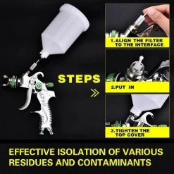 KAEJYIUT Pistolet à Peinture Haute Pression Kit,Professionnel Pistolet à Pulvérisation D'Air Pistolet A Peinture Pneumatique à Alimentation Par Gravité HVLP 600CC 1.4mm/1.7mm/2.0mm -Pistolet à peinture Soldes 65853436 4