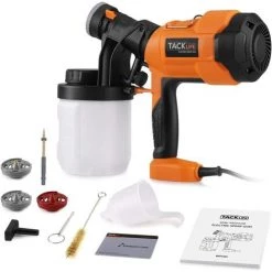 GIZCAM Pistolet à Peinture,500W HVLP, Débit Réglable à 800ml/min