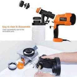 GIZCAM Pistolet à Peinture,500W HVLP, Débit Réglable à 800ml/min -Pistolet à peinture Soldes 65919387 5