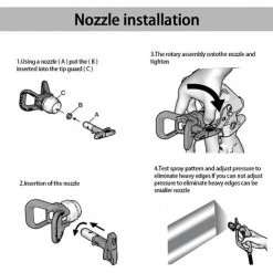 OSQI 517 Buse De Pulvérisation En Acier Tungstène Pour Pistolets à Peinture Airless Machine De Pulvérisation Airless Avec Embout En Acier Inoxydable -Pistolet à peinture Soldes 65989359 5