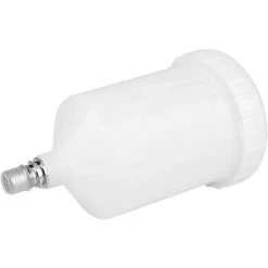 MONLY Pistolet à Air Comprimé Pot Tasse 600ml, Tasse D'aérographe Pot, Air Gravité En Plastique Peinture Pistolet à Peinture Tasse Filetage Mâle Connecteur Partie Outil Pneumatique Accessoires