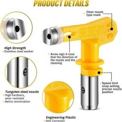 EPHé Buse De Pulvérisation Airless,Buse Airless Pour Pistolet à Peinture Haute Pression (Tapez 209, 415, 519, 619) -Pistolet à peinture Soldes 66169354 3