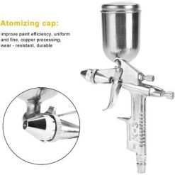 EPHé Pistolet Pulvérisateur Professional 0,5 Mm Buse 150 ML Mini Pistolet Pneumatique Pour Réparation De Peinture De Voiture -Pistolet à peinture Soldes 66169384 4
