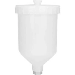 Pistolet à Air Comprimé Pot Tasse 600ml, Pistolet à Peinture Tasse En Plastique, Avec Connecteur Fileté Partie En Acier Inoxydable, Outil Pneumatique Accessoires——Adélala