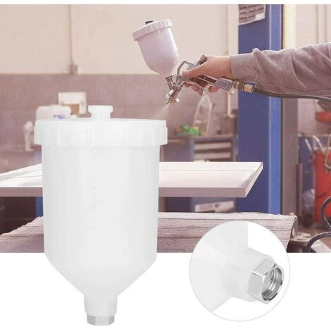 Pistolet à Air Comprimé Pot Tasse 600ml, Pistolet à Peinture Tasse En Plastique, Avec Connecteur Fileté Partie En Acier Inoxydable, Outil Pneumatique Accessoires——Adélala 5 Pistolet à Air Comprimé Pot Tasse 600ml, Pistolet à Peinture Tasse En Plastique, Avec Connecteur Fileté Partie En Acier Inoxydable, Outil Pneumatique Accessoires——Adélala – Image 5