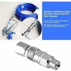 PREMIER Raccord 1/4" Pivotant En Acier Inoxydable Pour Pistolet à Peinture Haute Pression 7 PREMIER Raccord 1/4" Pivotant En Acier Inoxydable Pour Pistolet à Peinture Haute Pression -Pistolet à peinture Soldes 66573789 3