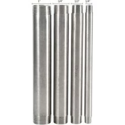 GRID COOL Raccord De Tuyau En Acier Inoxydable, Connecteur De Tuyau Fileté Mâle X Mâle Pour Tuyau D'Air Et Tuyau D'Eau, Longueur 200 Mm/7,87 Pouces -Pistolet à peinture Soldes 66756409 4