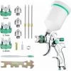THSINDE Kit De Pistolet De Pulvérisation Haute Pression, Pistolet De Pulvérisation D'air Professionnel, Pistolet De Pulvérisation Pneumatique à Gravité HVLP 600CC 1.4mm/1.7mm/2.0mm