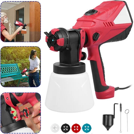 Froadp 600W HVLP Pistolet à Peinture Électrique Avec Conteneurs De 1000ml, Système De Pulvérisation De Couleur Avec Flux D'air Et De Couleur Réglable, Pulvérisateur Avec Buse En Acier Inoxydable 1 Froadp 600W HVLP Pistolet à Peinture Électrique Avec Conteneurs De 1000ml, Système De Pulvérisation De Couleur Avec Flux D'air Et De Couleur Réglable, Pulvérisateur Avec Buse En Acier Inoxydable