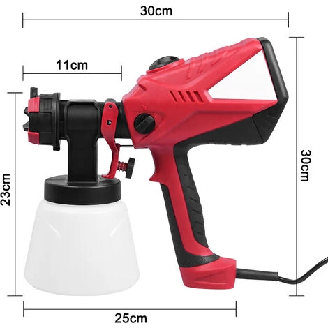 Froadp 600W HVLP Pistolet à Peinture Électrique Avec Conteneurs De 1000ml, Système De Pulvérisation De Couleur Avec Flux D'air Et De Couleur Réglable, Pulvérisateur Avec Buse En Acier Inoxydable 2 Froadp 600W HVLP Pistolet à Peinture Électrique Avec Conteneurs De 1000ml, Système De Pulvérisation De Couleur Avec Flux D'air Et De Couleur Réglable, Pulvérisateur Avec Buse En Acier Inoxydable – Image 2