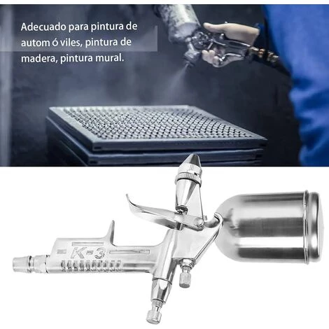 LADACèE Pistolet De Peinture En Aérosol De Pulvérisation D'air De Buse De 0,5 Mm, Mini Pistolet De Pulvérisation De Peinture Pneumatique Professionnel En Aluminium K-3 Pour L'automobile, Les Meubles, Le Mur, 3 LADACèE Pistolet De Peinture En Aérosol De Pulvérisation D'air De Buse De 0,5 Mm, Mini Pistolet De Pulvérisation De Peinture Pneumatique Professionnel En Aluminium K-3 Pour L'automobile, Les Meubles, Le Mur, – Image 3