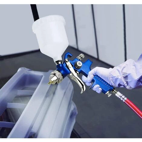 HABIENTôT Pistolet Pulvérisateur Pour Peinture HVLP 1,0 Mm Pistolet Pulvérisateur Pistolet à Peinture Avec Réservoir Airbrush Kit Aérographe,Oi-FRIS 5 HABIENTôT Pistolet Pulvérisateur Pour Peinture HVLP 1,0 Mm Pistolet Pulvérisateur Pistolet à Peinture Avec Réservoir Airbrush Kit Aérographe,Oi-FRIS – Image 5