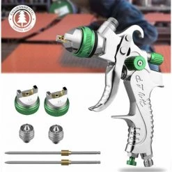 ELLE Kit De Pistolet De Pulvérisation Haute Pression HVLP 600CC Avec Buse 3 Tailles 4MM/1.7MM/2.0MM -Pistolet à peinture Soldes 67708933 5