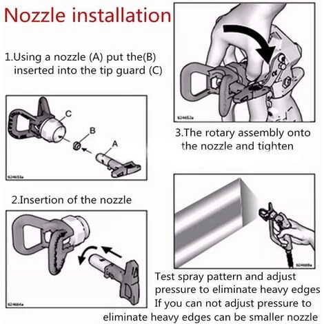 YIENJAOY AGILITY Réversible Pistolet Airless Pointe Buse Pour Wagner Pistolet Pulvérisateur De Peinture - 525 3 YIENJAOY AGILITY Réversible Pistolet Airless Pointe Buse Pour Wagner Pistolet Pulvérisateur De Peinture - 525 – Image 3