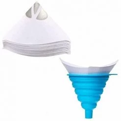 Pistolet Ă peinture Soldes 19 QERSTA Entonnoir Silicone Pliable + 200PCS Papier Filtre De Peinture En Nylon Fin, Entonnoir Cuisine Utilisé Pour Filtrer Le Liquide, La Peinture