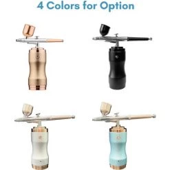 ASUPERMALL Kit Aérographe Portable Avec Compresseur Stylo Aérographe Sans Fil Double Action à Pression Réglable Sur 3 Niveaux Batterie Intégrée Pour La Peinture, Le Modelage, Le Coloriage, L'onglerie, Le Maquillage Et La Décoration De Gâteaux, Bleu -Pistolet à peinture Soldes 68313638 5