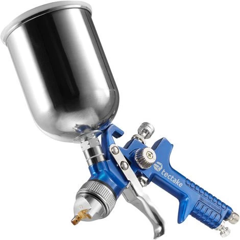 TECTAKE 3 Pistolets à Peinture HVLP, Aérographe 1,7 Mm + 1,3 Mm + 0,8 Mm En Aluminium Avec Coffret - Bleu 3 TECTAKE 3 Pistolets à Peinture HVLP, Aérographe 1,7 Mm + 1,3 Mm + 0,8 Mm En Aluminium Avec Coffret - Bleu – Image 3
